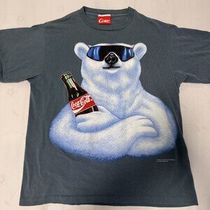 Coca cola Polar Bear Tee Cyan Vintage 1994